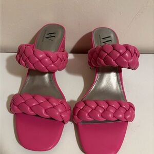 Worthington Pink Braided Slide Sandals